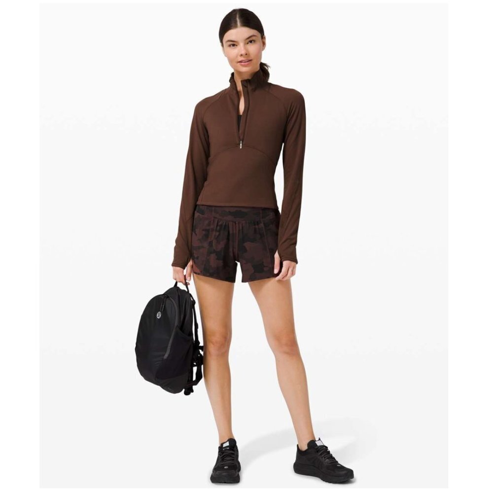 lululemon athletica Brown Long Sleeve Half-Zip Top